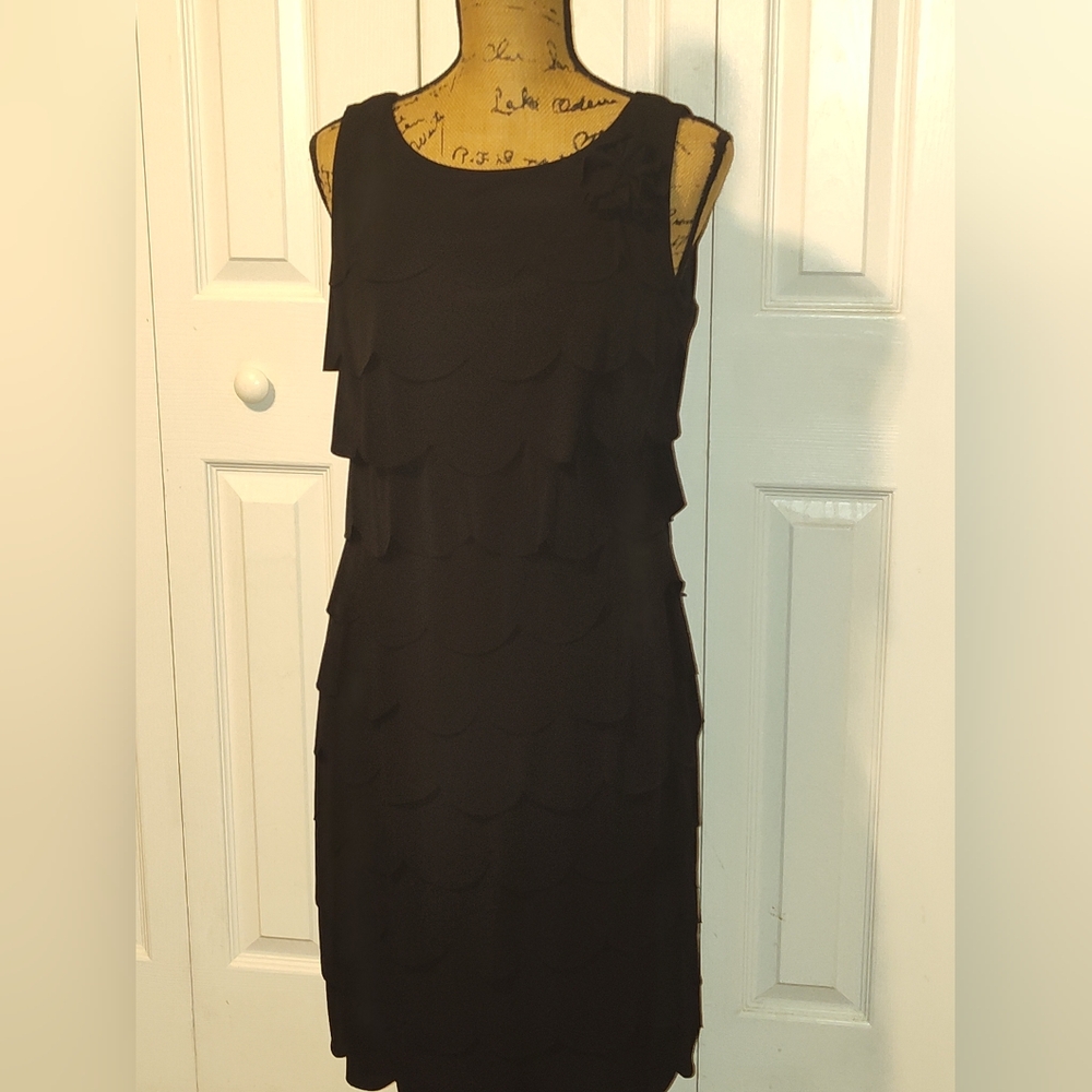 Dressbarn Black Sheath Midi Dress